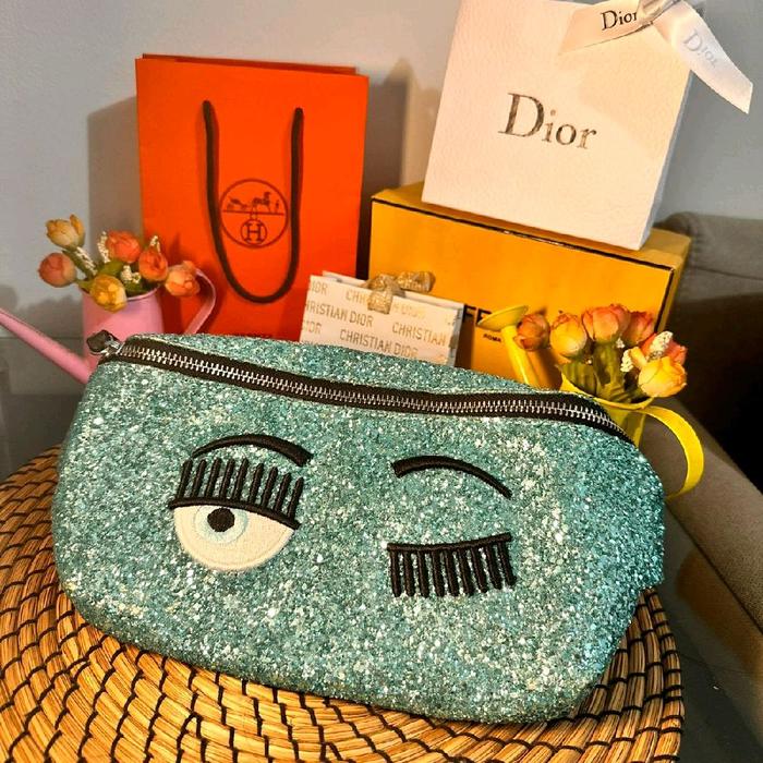 Preloved Chiara Ferragni Glitter Flirting Bag Authentic 100%