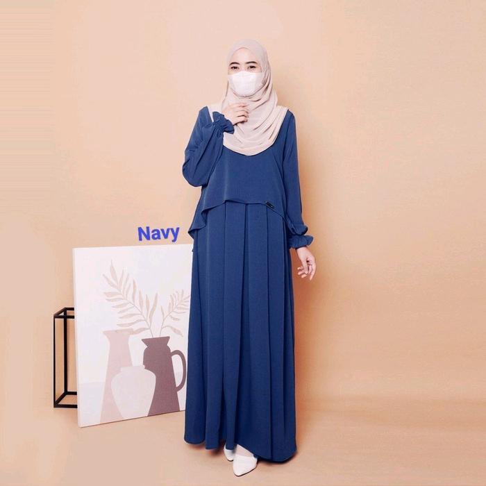 Laura maxy dress-gamis laura -gamis cringkle