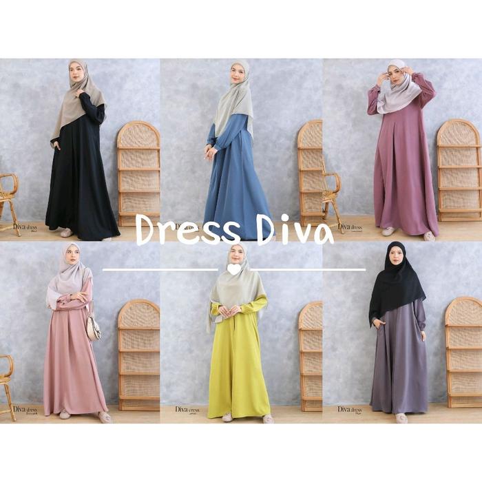 Gamis Polos Busui Bahan Jasmine Diva by Zizara | Gamis Hitam | | Gamis Biru |