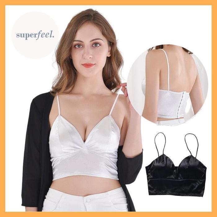 PREMIUM BRALETTE KENDALL BAHAN SATIN SEXY BRA BH WANITA KYLIE TANKTOP CROP 276