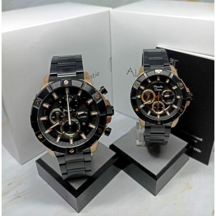 Jam Tangan Couple Pria / Wanita Alexandre Christie 6609 AC6609 AC Couple Tali Besi / Stainless steel