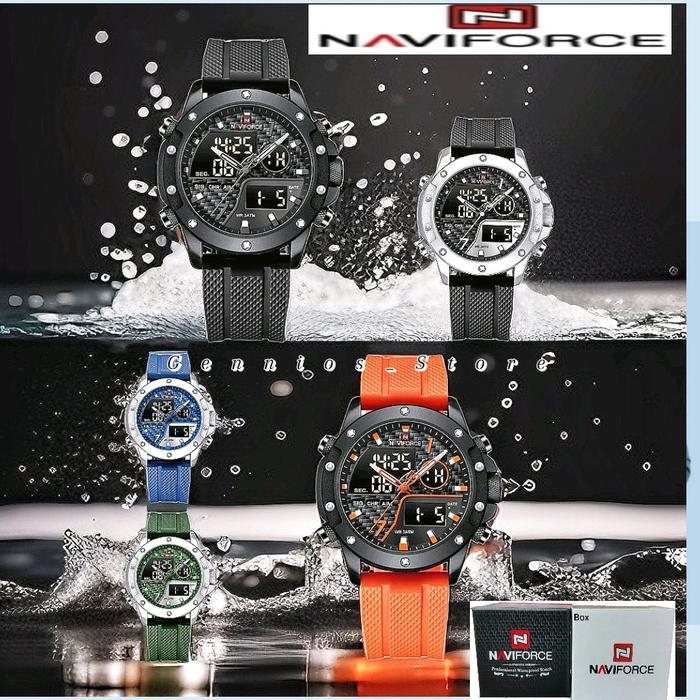 Naviforce NF 9221 Jam Tangan Pria Naviforce Original Dual Time Naviforce Original