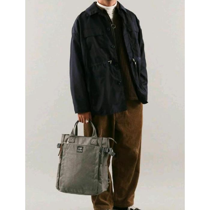 Tas Original Anello 2Way Canvass Tote Backpack Grey Preloved Unisex