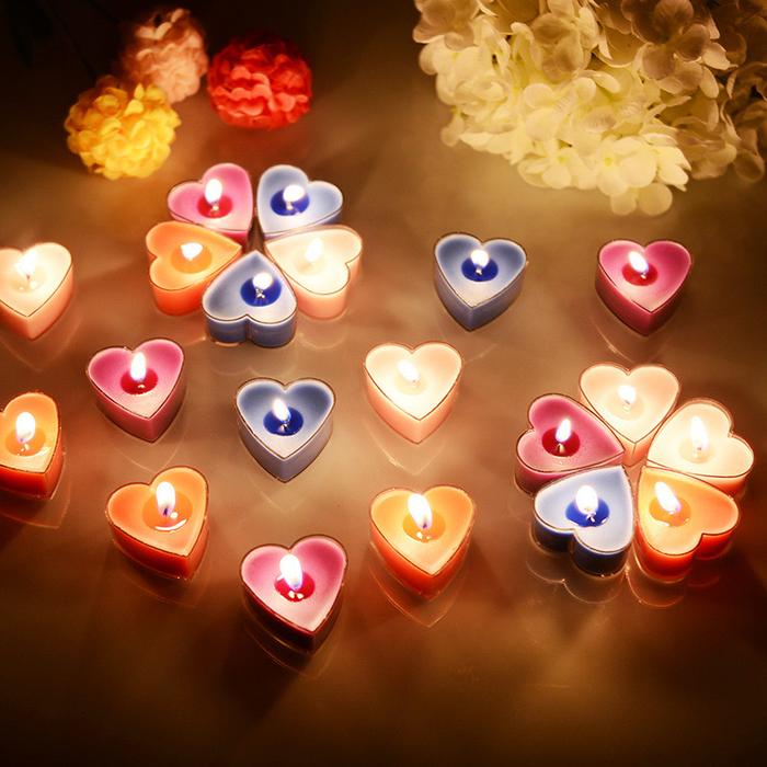 Creative Heart Candle Scented Candle Plastic Romantic Birthday Candle
