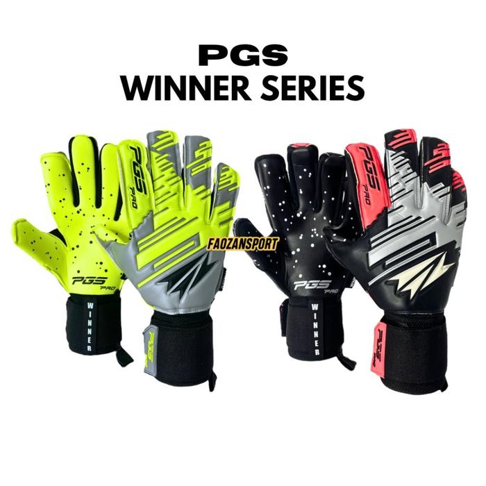 Sarung tangan kiper pgs pro winner 2025 sarung tangan bola sepakbola futsal goalkeeper red green ori