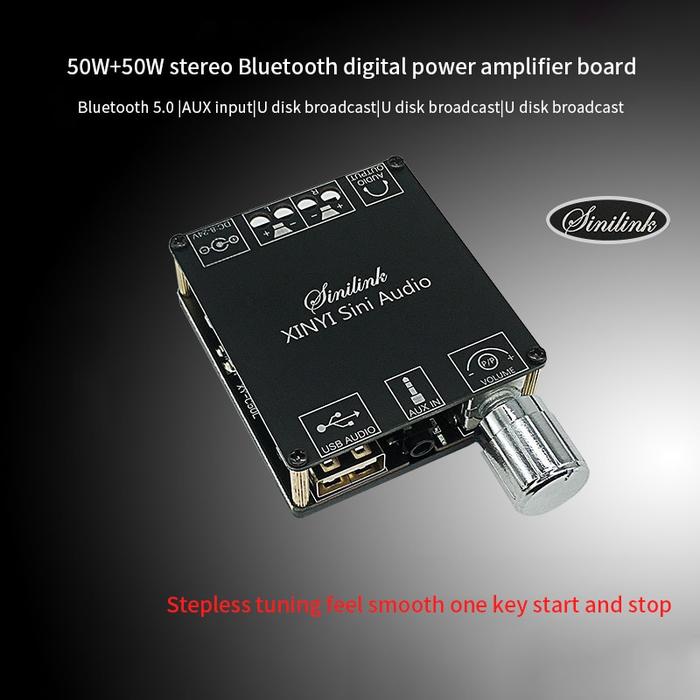 Xinyi Sini Audio Stereo Bluetooth Digital Power Amplifier Board 50w