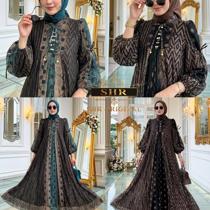 SHR BAJU MIDI SHR MOTIF POLKA SALUR PRIN COD Original dengan Desain Elegan dan Detail yang Menarik M