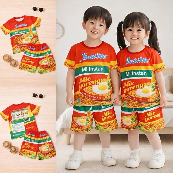 Iru Kids - Limited Edition Setelan Anak Laki Laki Dan Perempuan Motif Viral Unisex Bahan Milano Dryf