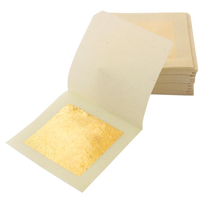 24K Genuine Gold Leaf 50 sheets 99.99% Edible Gold Foil 4.33 X 4.33cm