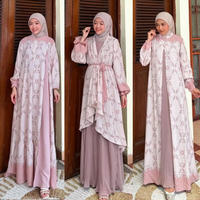Joley Cloth - Raya Series Marsya Dress Elegant Baju Seragaman Keluarga Gamis Lebaran Kondangan Musil