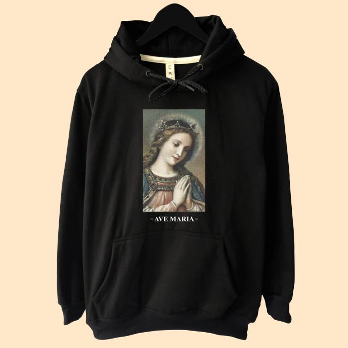 Jaket Hoodie Rohani Katholik Ave Maria Mother Of God Bunda Maria