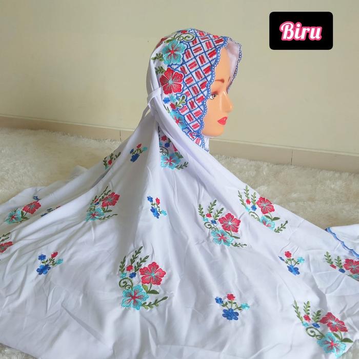 MUKENA TERUSAN DEWASA MOTIF BUNGA TABUR BESAR