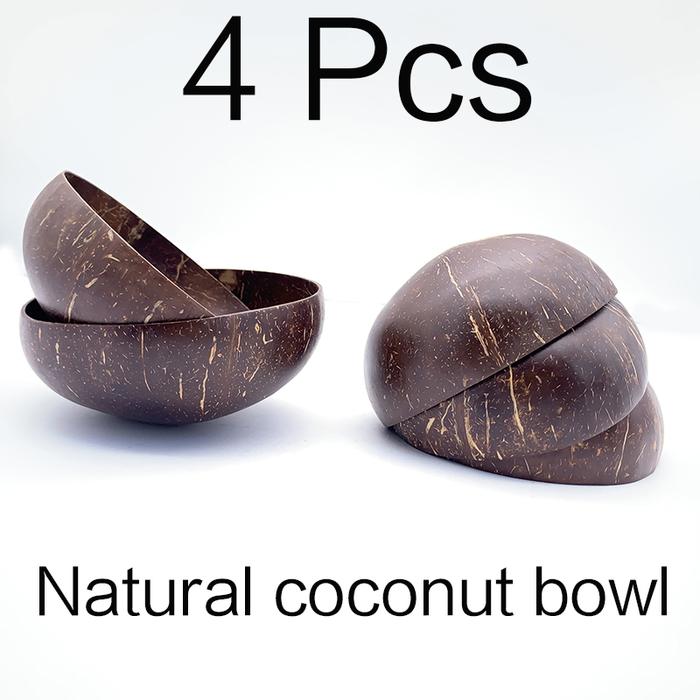 Creative Natural Coconut Bowl smoothie bowl Wood set Eco Friendly