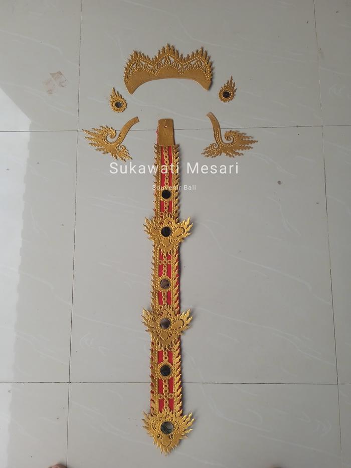 1 Set Lidah Rangda Ukir Bahan Solek Atribut Rangda Leak Kerajinan Bali