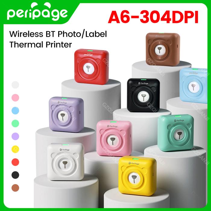 304dpi A6 Peripage Portable Printer Mini Wireless Sticky Thermal