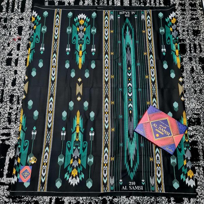 Sarung Alsamsi Al Syamsi Motif Sarung BHS Ardan SGE SGL SGJ Kode 714, 739, 748 Katun Hitam Dewasa Ra