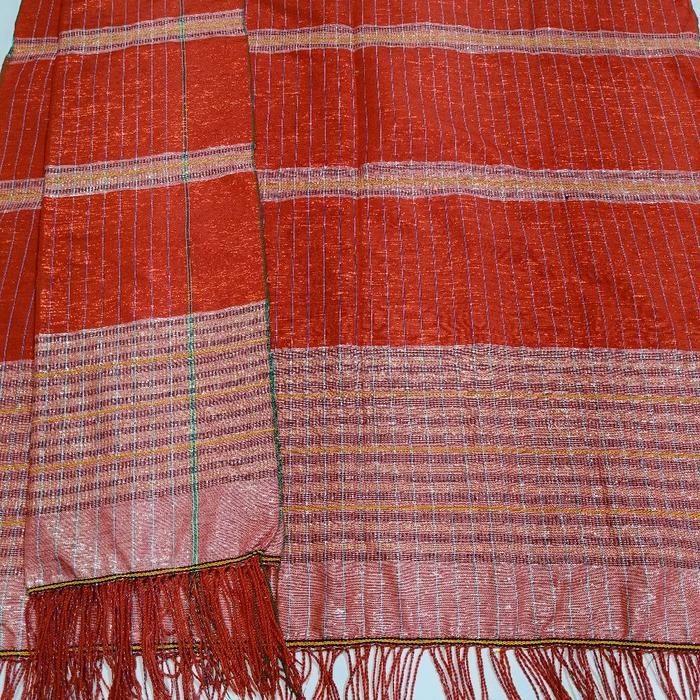 Hiou Tapak Catur Pakaian Adat Wanita Simalungun Setelan Suri-Suri Rayon Songket Motif Halus Tebal Le