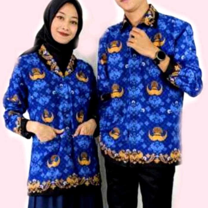 BAJU BATIK KORPRI MOTIF TERBARU BAHAN KATUN C50s LAPIS FURING Lembut