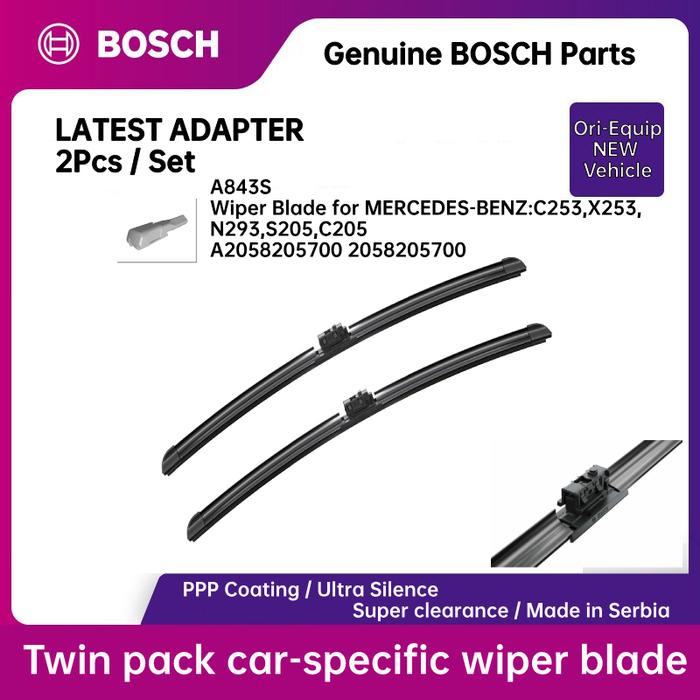 BOSCH Windshield Wiper for Mercedes C200 W205 550mm/550mm 22"/ 22”