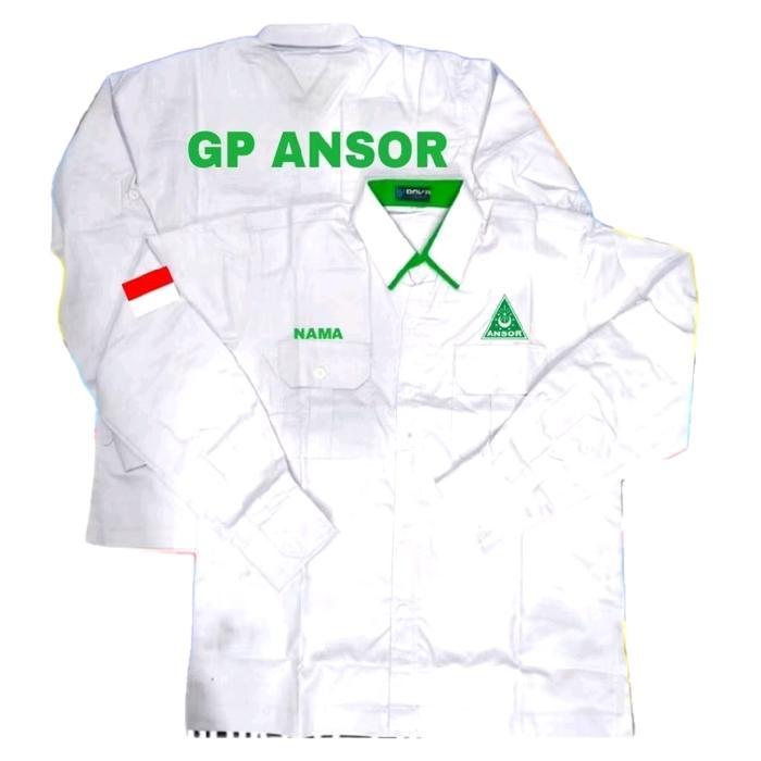 ready kemeja Ansor kemeja GP Ansor kemeja gerakan pemuda Ansor terbaru baju Ansor seragam Ansor Pdh 