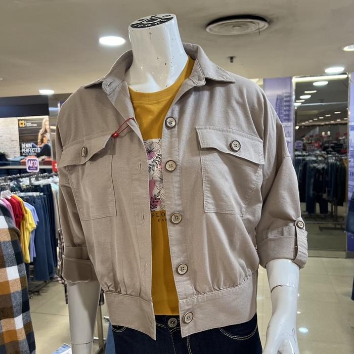 READY AKO CROP TOP JACKET WANITA BAHAN SOFT DENIM S-XXL