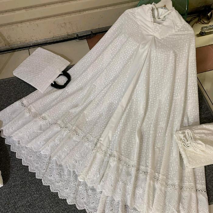 MUKENA HANINN BORDIR/ MUKENA KATUN RUBIAH/MUKENA RENDA KERANCANG/ MUKENA KATUN PREMIUM/ MUKENA PUTIH