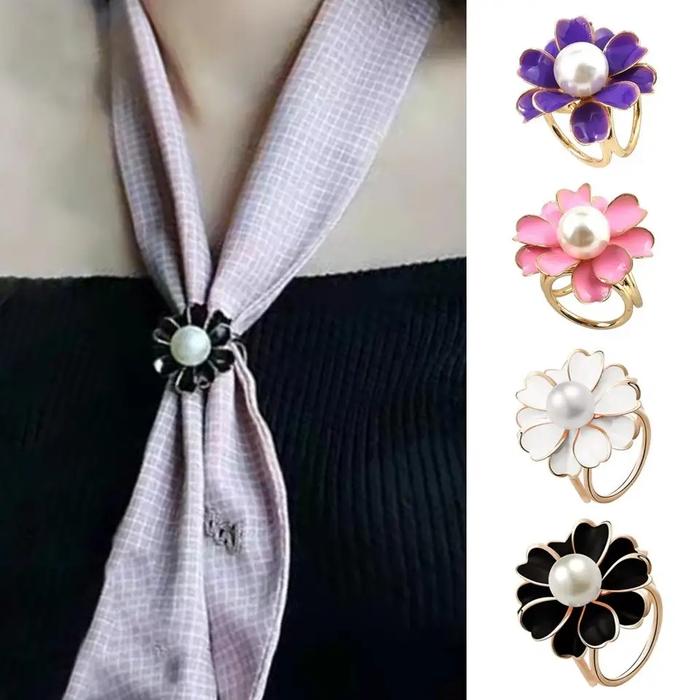 Ring Scarf Cincin Jilbab Import Bunga / Bros Cincin Import / Bros Cincin Hijab / Bros Ring Import / 