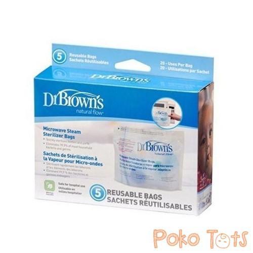 Dr. Brown's Reusable Microwave Steam Sterilizer Bags isi 5 Kantong Steril Dr Browns - Spesifikasi