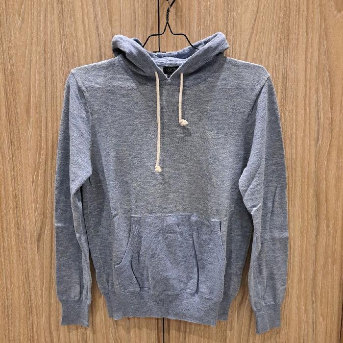 Jaket Hoodie J Crew Sweater Light Blue Biru Muda Prelove Second Bekas Size S Small