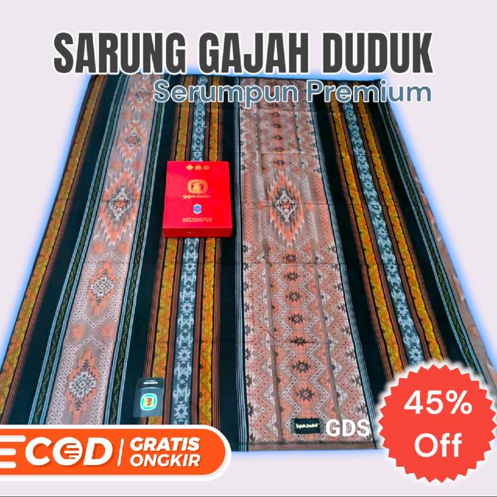 Sarung Gajah Duduk asli ori 2025 type Serumpun Jacquard Songket Top Brand Premium Sarung Muslim Pria