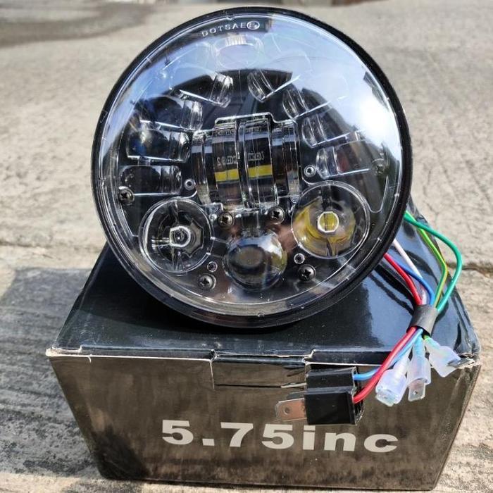 LAMPU DEPAN PREDATOR 16 LED 5'75 INCHI SENJA BIRU PUTIH PLUS SEIN LAMPU PREDATOR 16 LED CB GL MP TIG