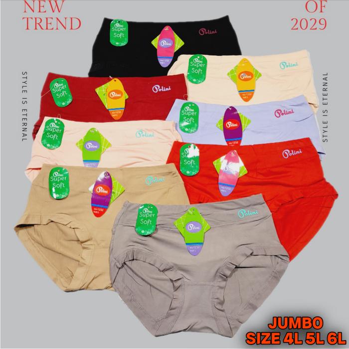 (6pc) CD POLINI 1232 / 1241 super soft // Celana Dalam wanita POLINI // CD perempuan Polini 1232 Coo