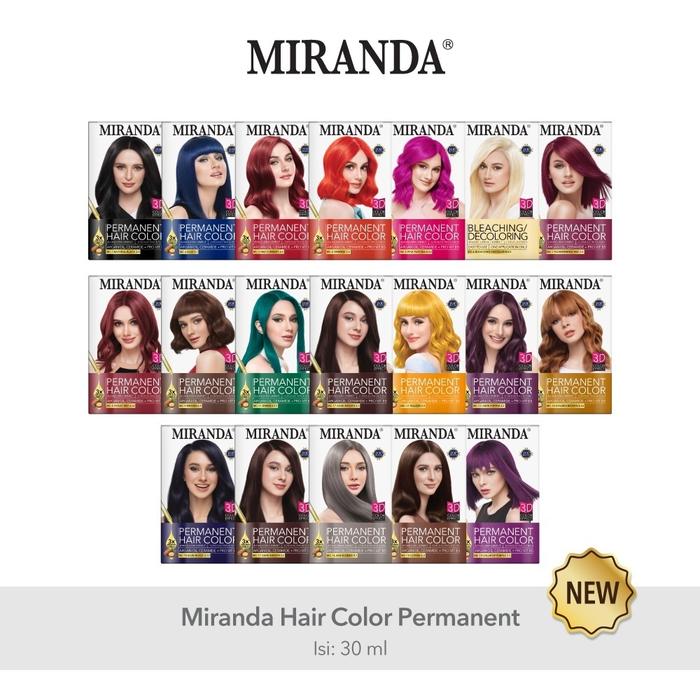 Cat Rambut Miranda Hair Colour Premium 30 ml / Pewarna Rambut / Semir Rambut