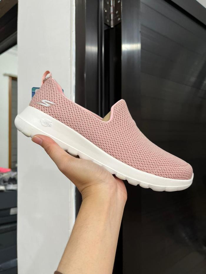 TERBARU SEPATU WANITA SKECHERS GO WALK JOY PINK WOMEN ORIGINAL 124090PKGD
