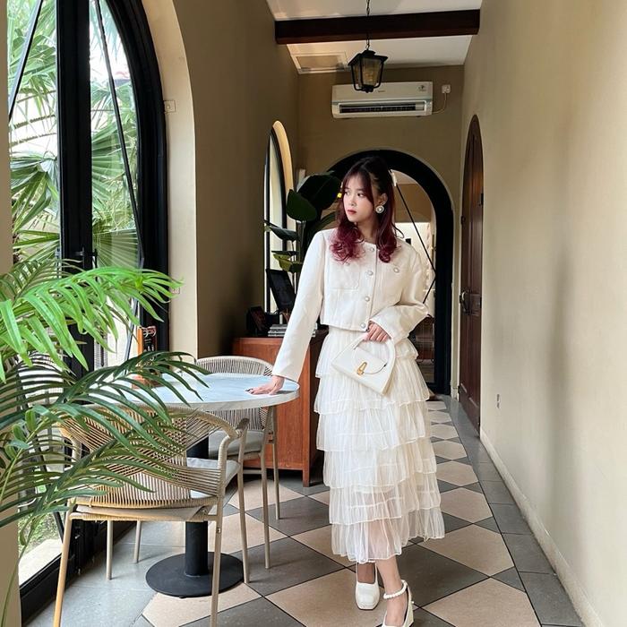 One set blazer rok tutu panjang