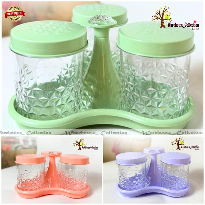 CALISTA SET TOPLES 3 & 4 DAUN / WADAH SNACK TEMPAT MAKANAN / TOPLES ISI 3 & 4 + NAMPAN