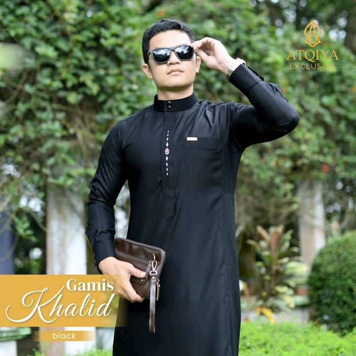 Gamis KHALID Atqiya Exclusive / Jubah PRIA DEWASA / Jubah laki-laki lengan panjang / Pria / Busana M