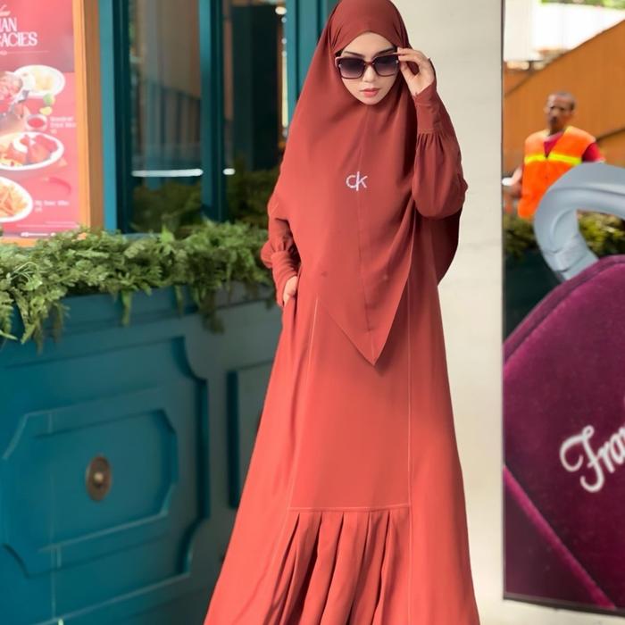 Yumna dress , set abaya elegan dengan bahan premium jahitan butik
