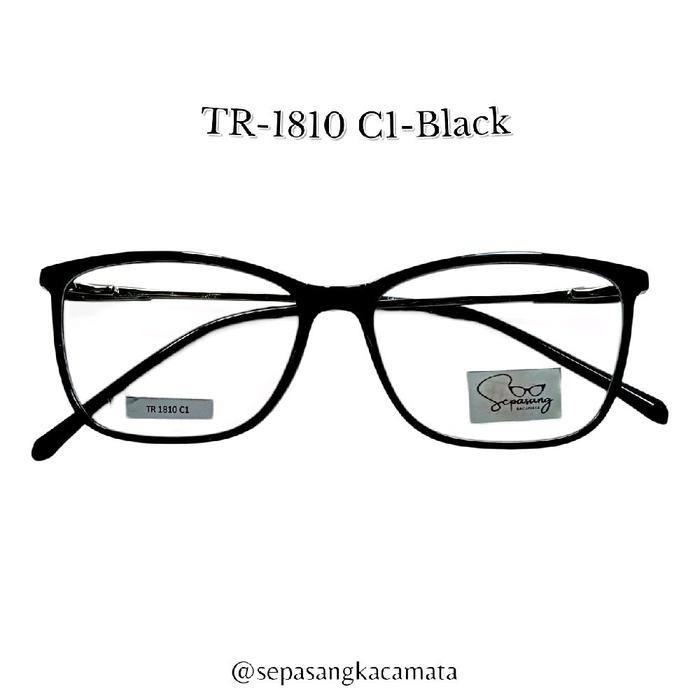 1810-Frame Metal Besi Titanium Sepasang Kacamata Eyewear Lensa Glasses Kualitas Optik Standar Ringan