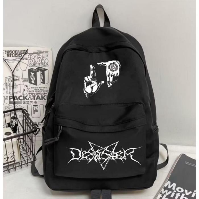 Tas METAL DESASTER Sekolah Ransel Distro Tas Pria Multifungsi Tas Kasual Tas sekolah Tas pria Backpa