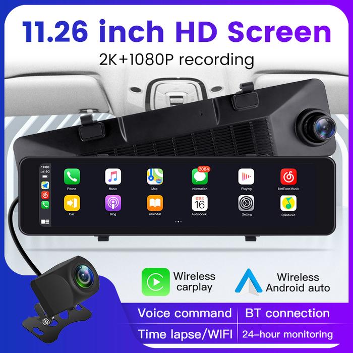 11.26" Mirror Camera for Car Touch Screen Video Recorder Android