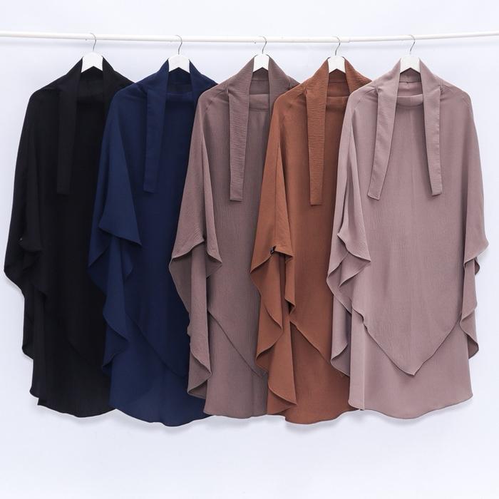 Hayya Khimar Bandana crinkle Airflow premium | khimar bandana Airflow crinkel premium | Khimar Banda