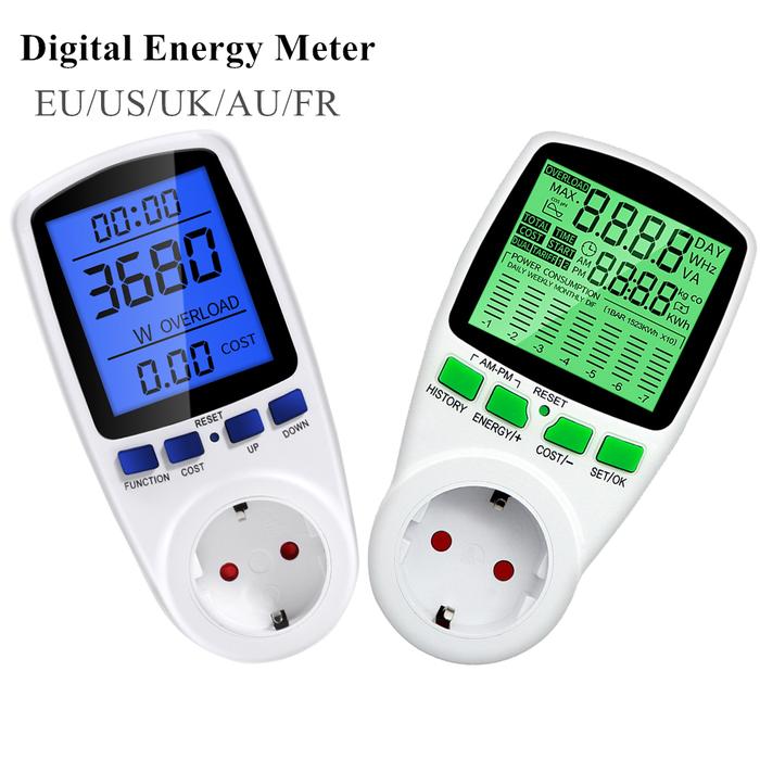 Digital Wattmeter Energy Meter Wattage Electricity Kwh Power Meter