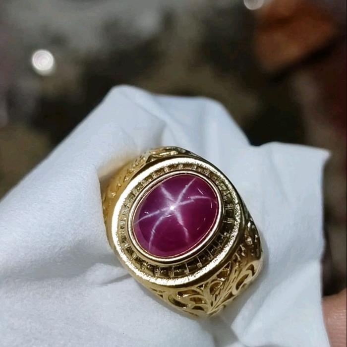 batu cincin permata red star amerika