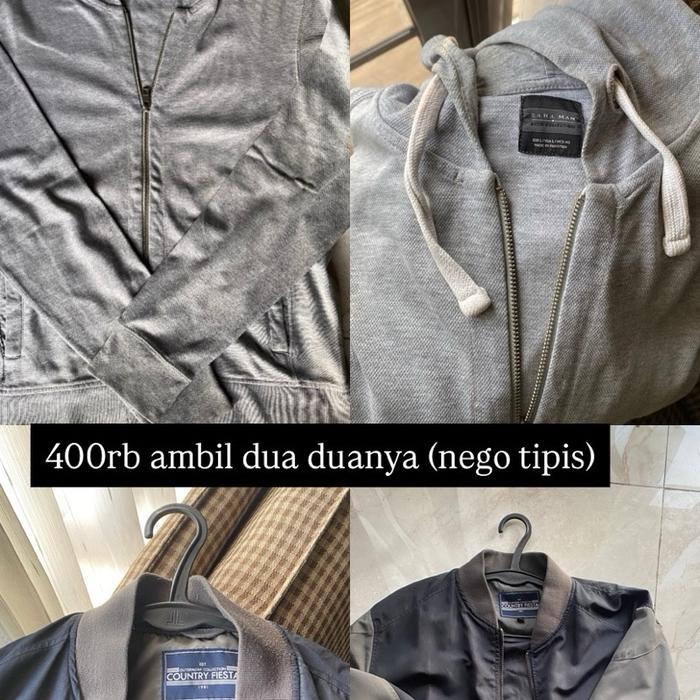 Jaket Pria Branded Original ( Zara / Bomber) Size L Preloved Murah