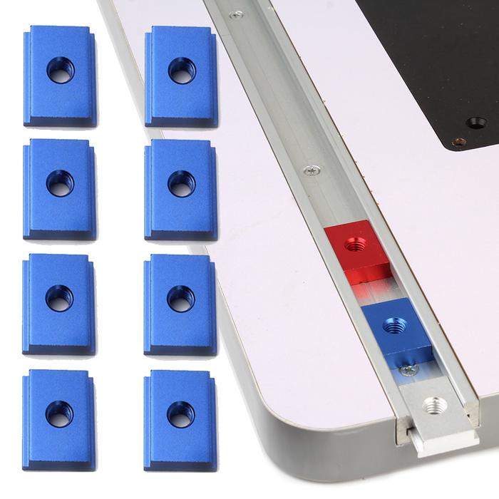 Terlaris, Slot T Slider Tracks M8 Jigs 8pcs T-track Tool Aluminum