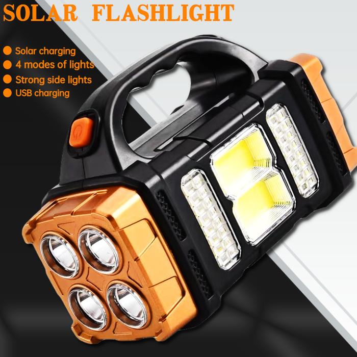 Senter Surya LED Senter USB Portabel Dapat Diisi Ulang Tahan Air