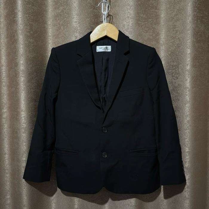 Blazer Saint Laurent - Gabardine Fine de Laine Noir Women