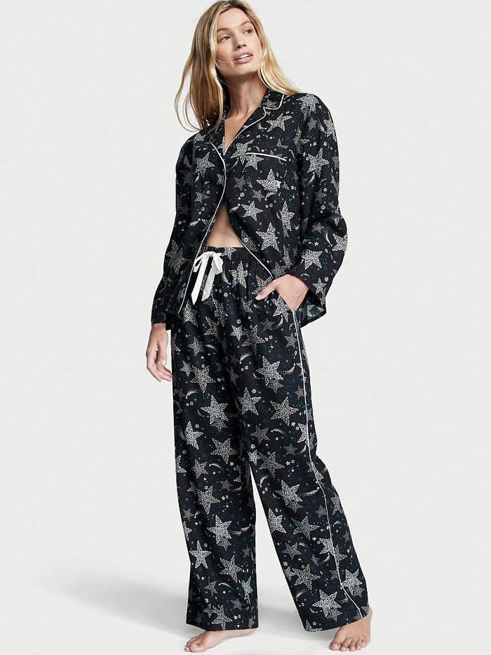 Baju Tidur Piyama Katun Victoria Secret Long Pajamas Set Original