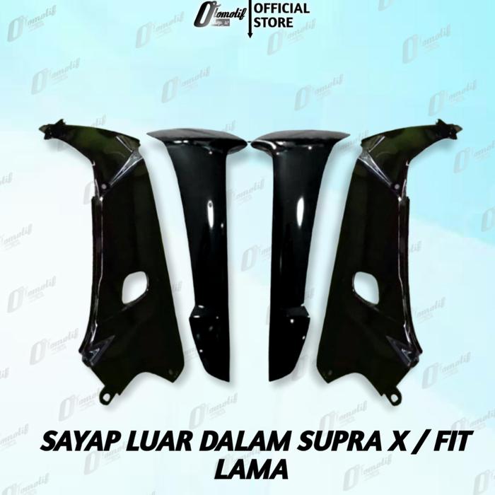 Sayap Body Depan Sayap Luar Sayap Dalem Supra x 100 Supra Fit lama Hitam 2000-2005